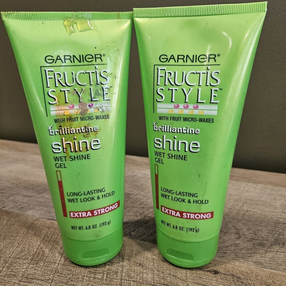 2x GARNIER Fructis Style Wet Shine Gel Extra Strong 6.8 Oz Rare Discontinued